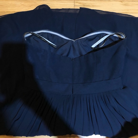 Jenny Yoo Collection short strapless navy dress - Picture 2 of 7